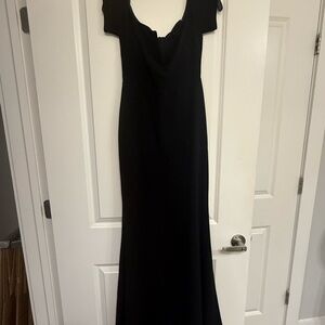 Lulu's Black Off-the-Shoulder Maxi Gown